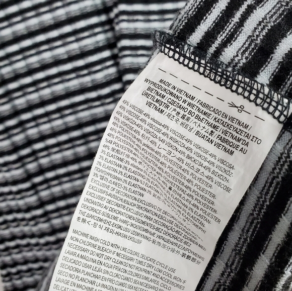 Vans Black White Striped High Neck Sleeveless Dress XS - Picture 5 of 7